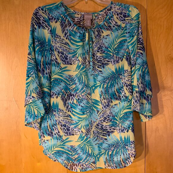 Chico's Tops - FINAL PRICE $5-Tropical print Chicos top-size Small